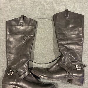 Black Leather Riding Boots